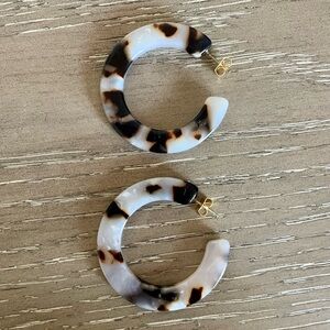 Tortoise Shell hoop earrings